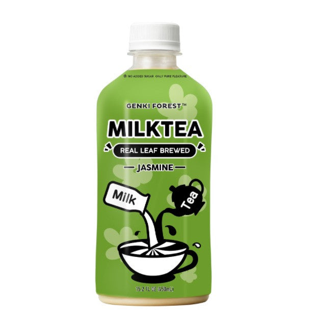 【自营】中国Genki Forest元气森林 无糖低脂肪乳茶 阿萨姆网红奶茶 450ml 茉香奶绿味 新包装