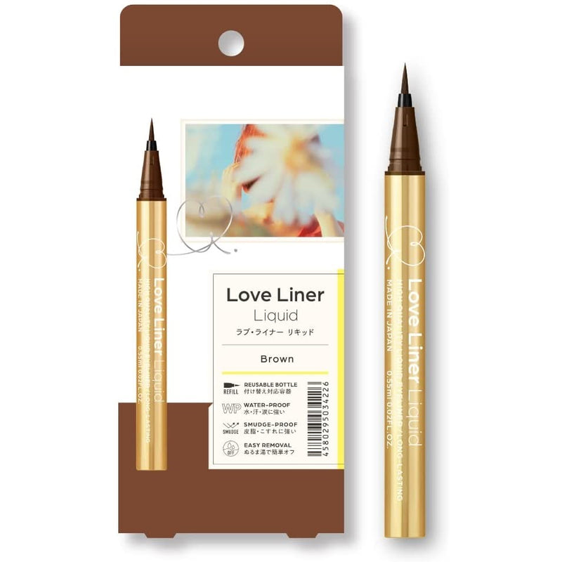 【自营】日本MSH LOVE LINER 新版随心所欲 持久不晕染极细防水眼线液笔 1支装 Brown 棕色