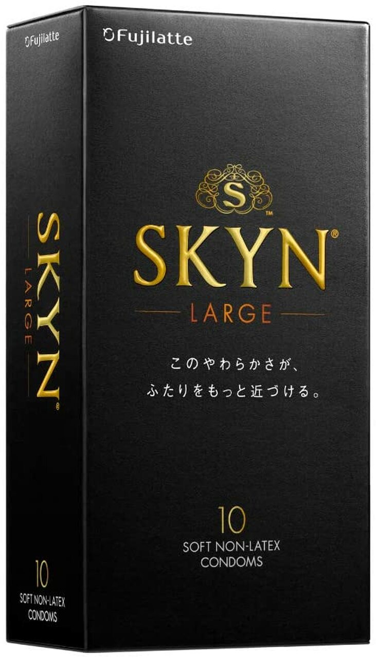 【自营】日本Fuji Latex不二乳胶 SKYN极肤材质非乳胶安全套 10枚装 Large Size 大尺寸直径38mm