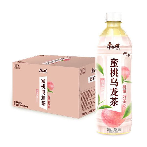 【自营】中国MASTER KONG康师傅 蜜桃乌龙茶 500ml 1瓶装 甜润蜜桃茶果相融