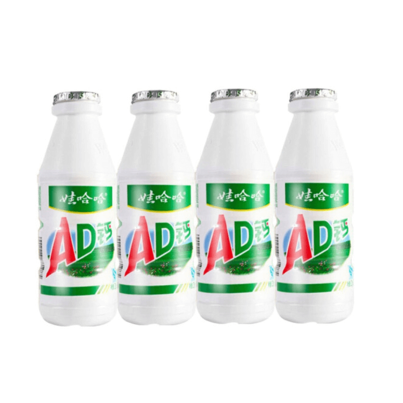 【自营】中国WAHAHA娃哈哈 AD钙奶 原味 220g*4瓶  早餐牛奶怀旧儿童乳酸菌饮料