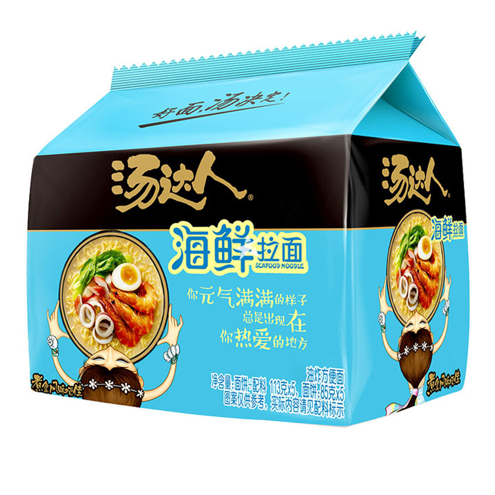 【自营】台湾UNIF统一 汤达人海鲜拉面 五连包 113g*5 速食泡面袋装拉面拌面 – Beauty Corner