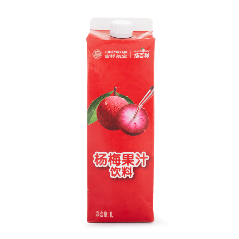 【自营】中国扬百利 杨梅果汁饮料 1L 0脂低卡果汁饮料