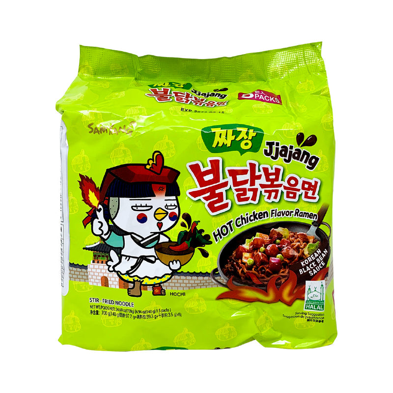 【自营】韩国SAMYANG三养 辣鸡肉味炸酱面 140g*5袋 拉面拌面炸酱面方便面速食泡面