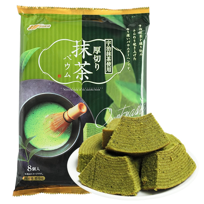【自营】日本MARUKIN丸金 厚切北海道抹茶蛋糕 抹茶味 8个装 年轮蛋糕独立包装小点心下午茶