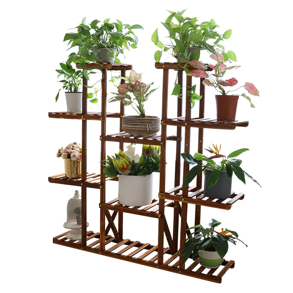 high plant stand indoor US Warehouse] Multi-layer plant stand 46-inch high wooden flower stand 16  potted plant display storage rack indoor and outdoor – Beauty Corner