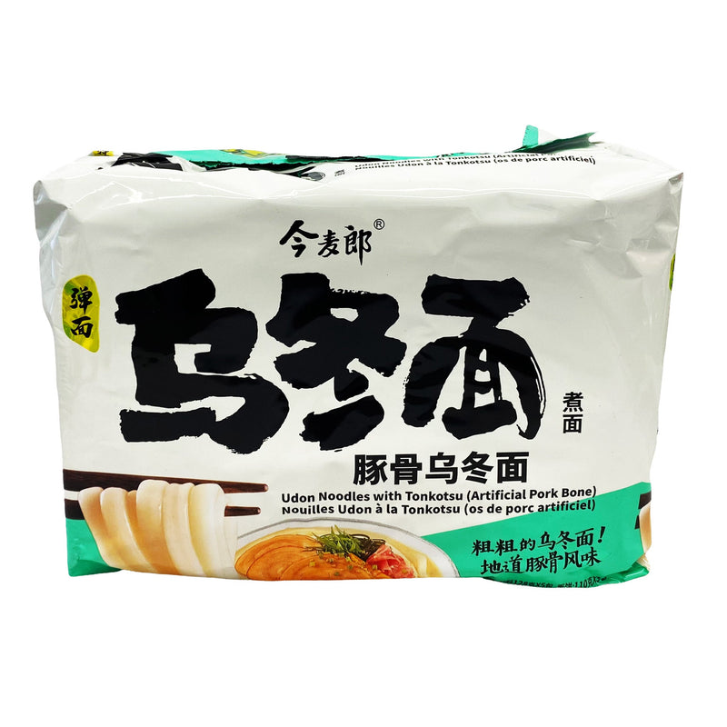 【自营】中国JINMAILANG今麦郎乌冬面 日式豚骨乌冬面 5包入 600g 袋装方便面