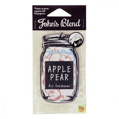 【自营】日本John's Blend 车载室内衣柜空气清新剂 小清新风香水香氛香薰悬挂卡片 1枚装 APPLE PEAR 苹果梨子香
