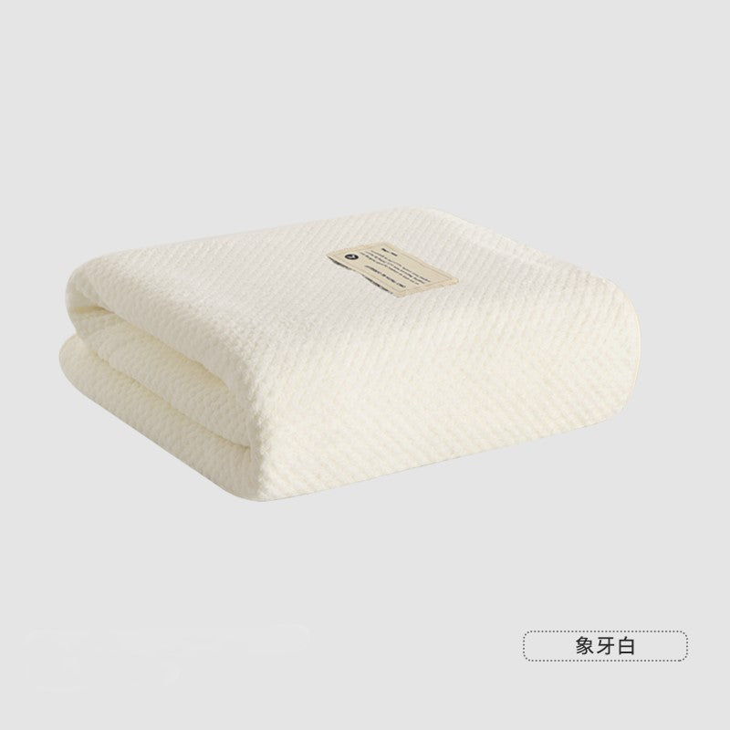 【自营】中国SANLI三利 菠萝格浴巾 90*170 象牙白 1条装  吸水速干大尺寸全身包裹