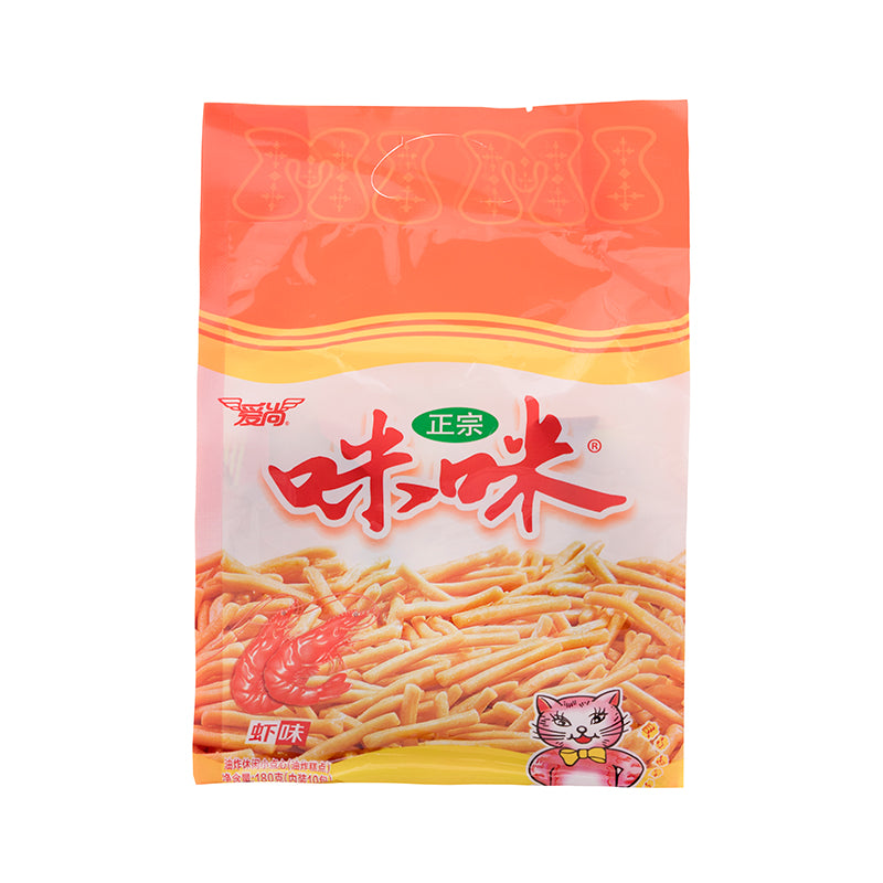 【自营】中国爱尚 咪咪虾条 虾味 180g 内有10小包装 脆爽美味儿时味道