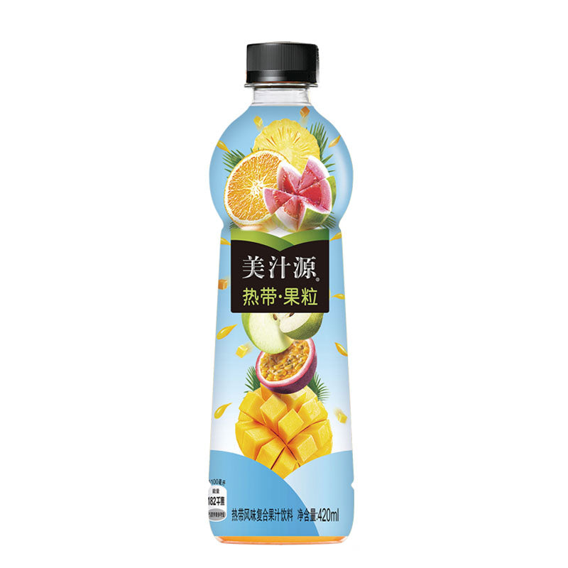 【自营】美国Coca－Cola可口可乐 美汁源热带果粒果汁 420ml 果汁饮料