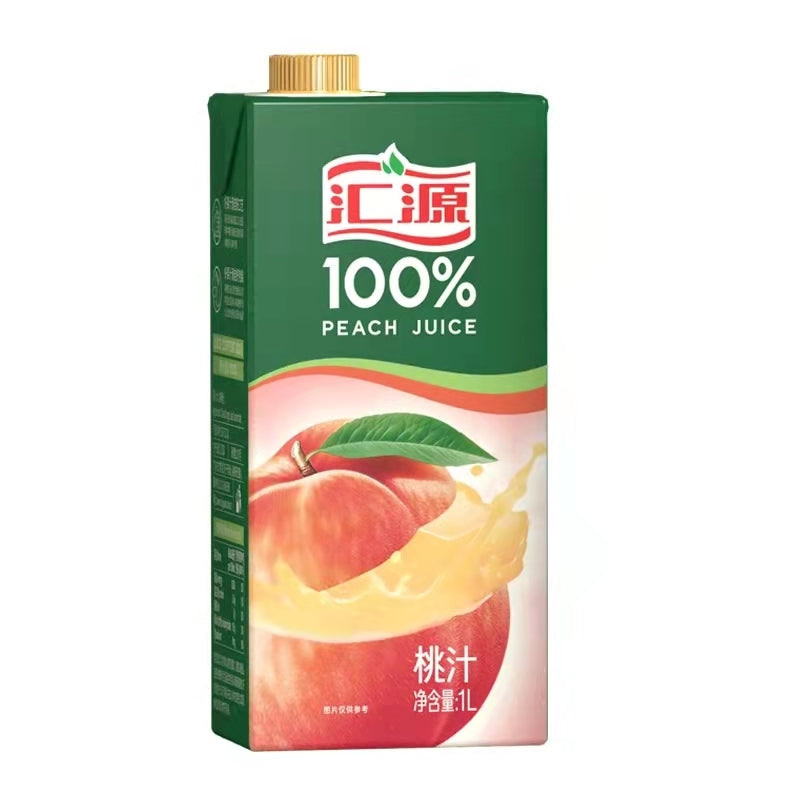 【自营】中国汇源100% 桃汁 1L装 浓缩果汁维生素饮料