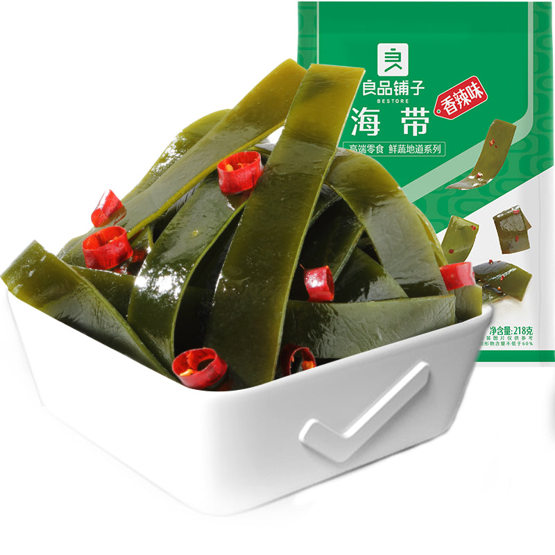 【自营】中国BESTORE良品铺子 海带新包装 218g 香辣味 即食下饭海味小吃零食 独立小包装