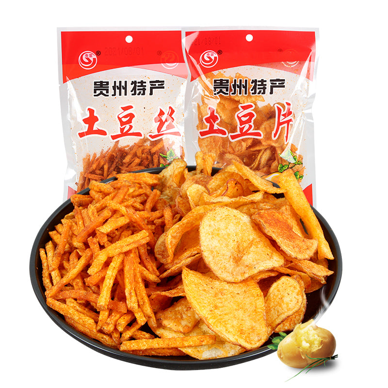 【自营】中国贵云 贵州特产香辣酥脆土豆丝/土豆片 80g 网红薯片薯条零食