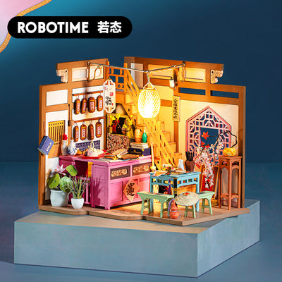 【自营】中国Robotime若态 Rolife若来汉上繁华 酒楼如醉春风 单个装 DIY手工3D拼装模型立体拼图木质摆件节日礼物（不含胶水和电池，因为它们在国际运输中是被禁止的）