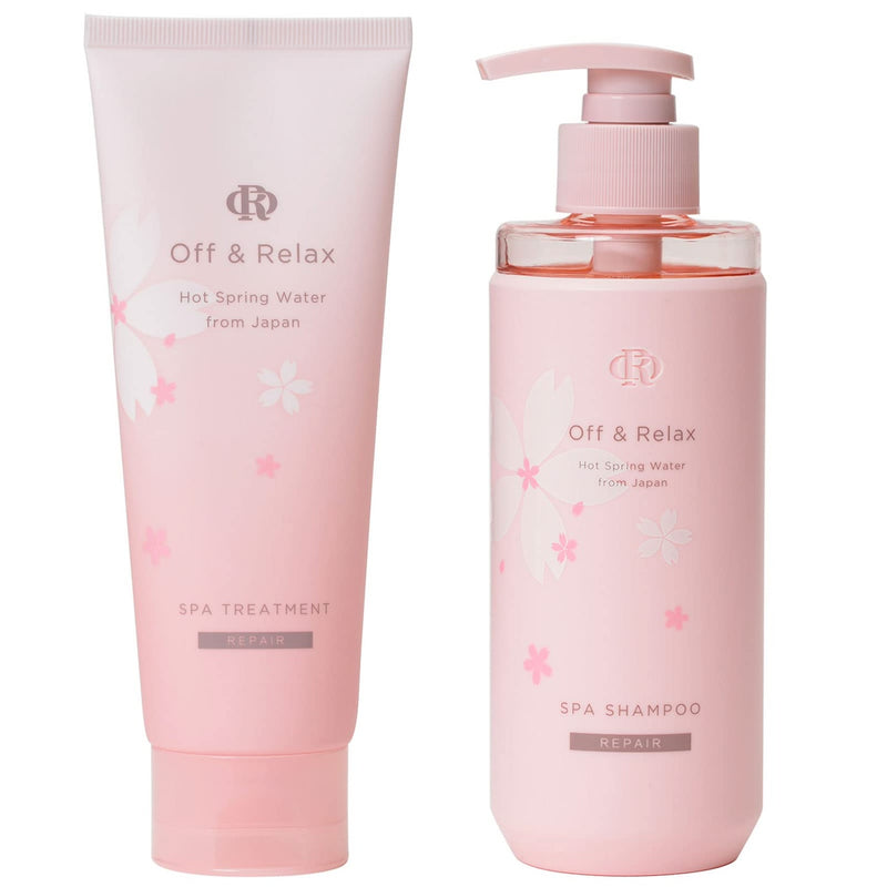 【自营】日本Off&Relax 春日限定OR 夜樱花洗护套盒 洗发水260ml+护发乳150ml 温和清洁修护丰盈蓬松改善毛躁