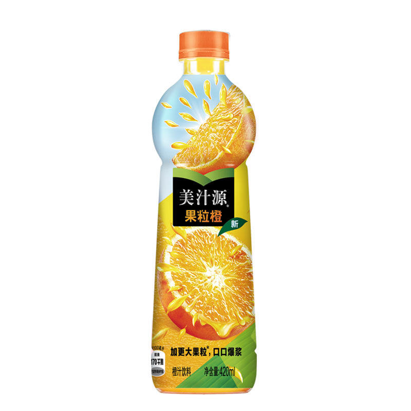 【自营】美国Coca－Cola可口可乐 美汁源果粒橙 420ml 果汁饮料