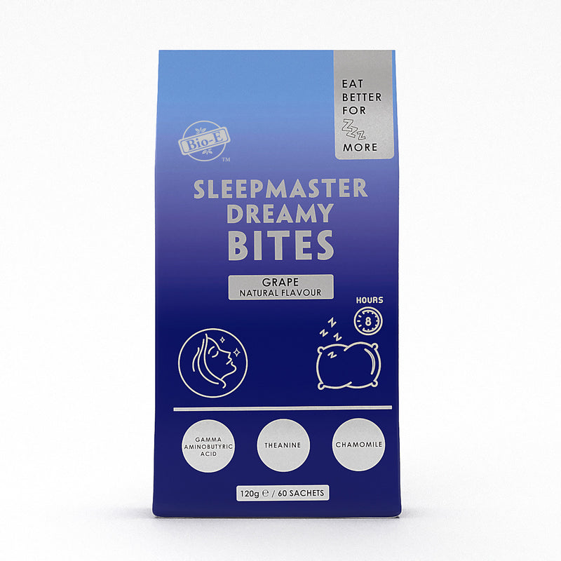 【自营】澳大利亚BIO-E 助眠咀嚼奶片 60粒装 葡萄味 睡眠酵素片晚安片0蔗糖