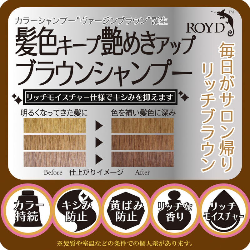 【自营】日本ROYD 颜色护理洗发水 300ml 护色固色锁色 棕色系