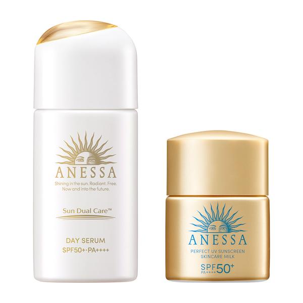 【自营】日本SHISEIDO资生堂 ANESSA安耐晒 套装 新款日用精华防晒乳 30ml SPF50+ PA++++ 赠送小金瓶12ml