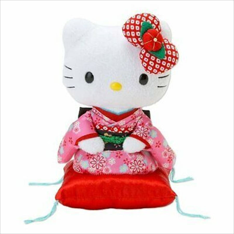 【自营】日本三丽鸥 和服系列公仔 Hello Kitty坐式和服款 日本制 公仔摆件毛绒玩具