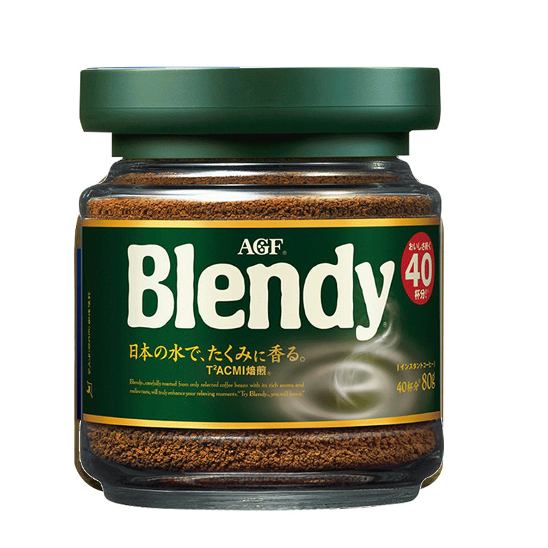 【自营】日本AGF Blendy布兰迪 醇厚速溶咖啡 80g 无糖冲泡速溶冻干纯黑咖啡
